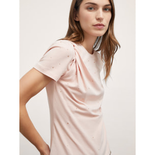 Motivi - camiseta llena de strass - Rosa