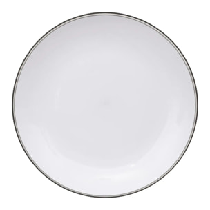 Assiette 25 cm Gris charbon Square