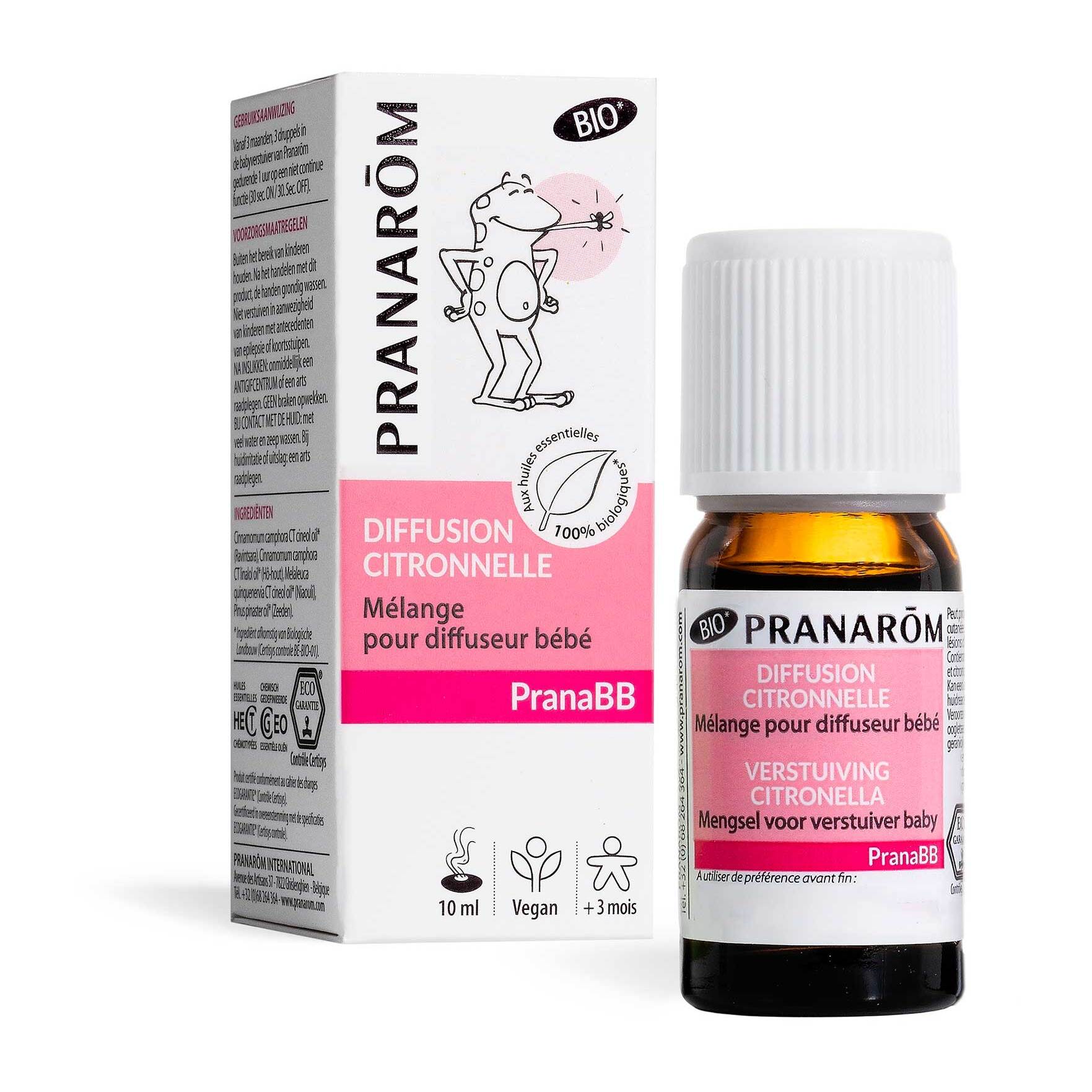 Pranarom - Diffusion citronnelle pour bébé - Bio - 10 ml
