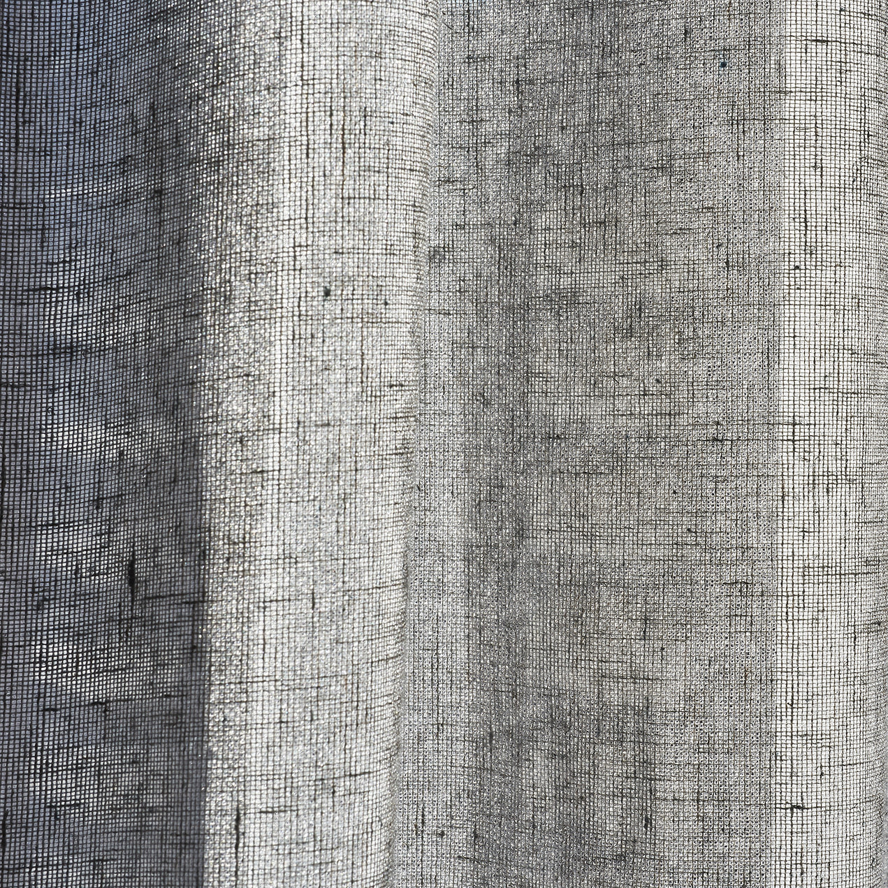 Cortina XXL de cinta, tejido tipo lino, Gris