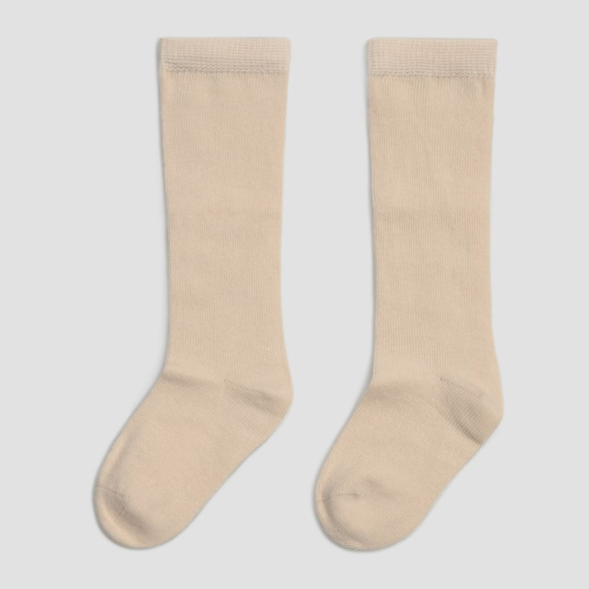 Calzini lunghi beige basico per neonato