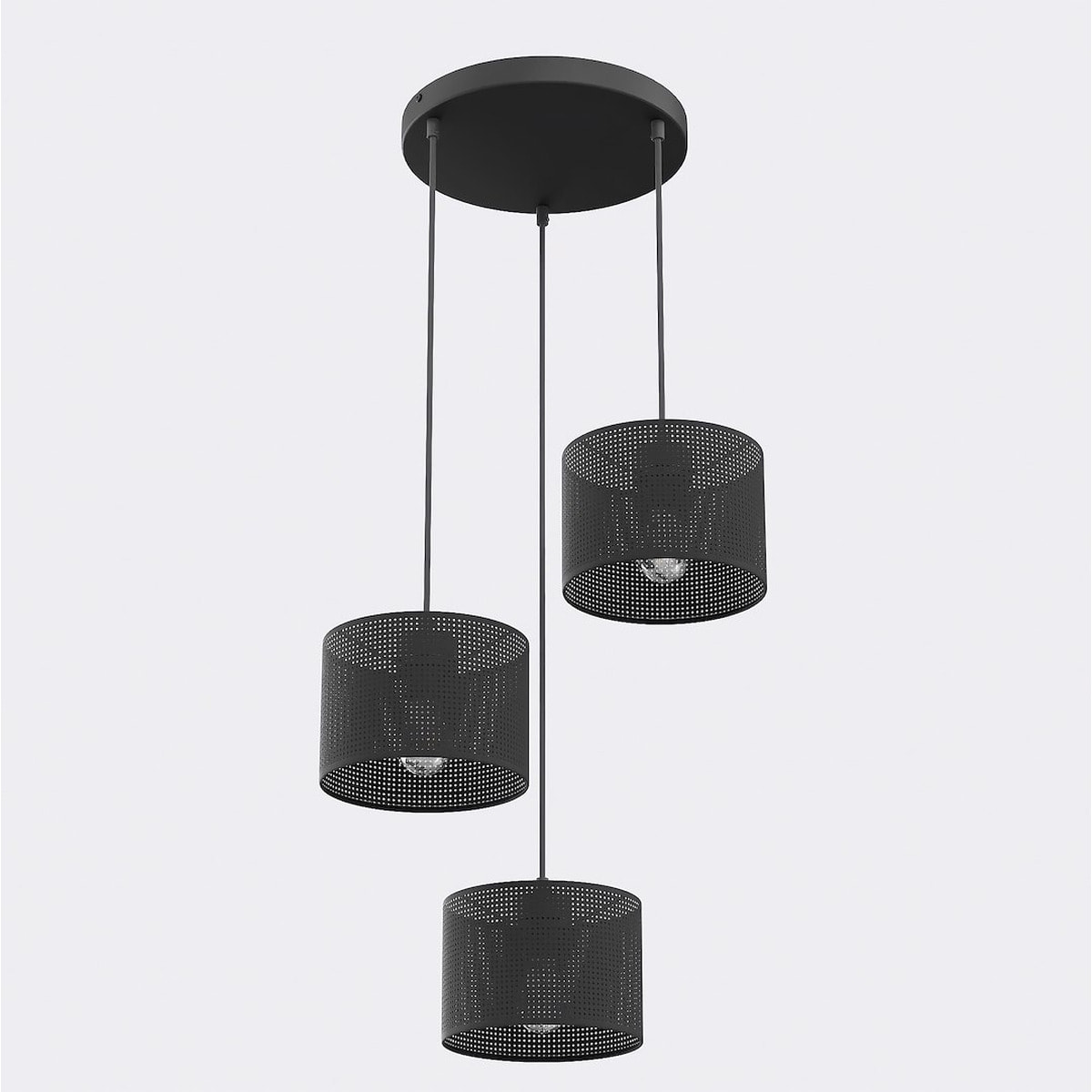 Lampada a sospensione LUX in acciaio nero opaco