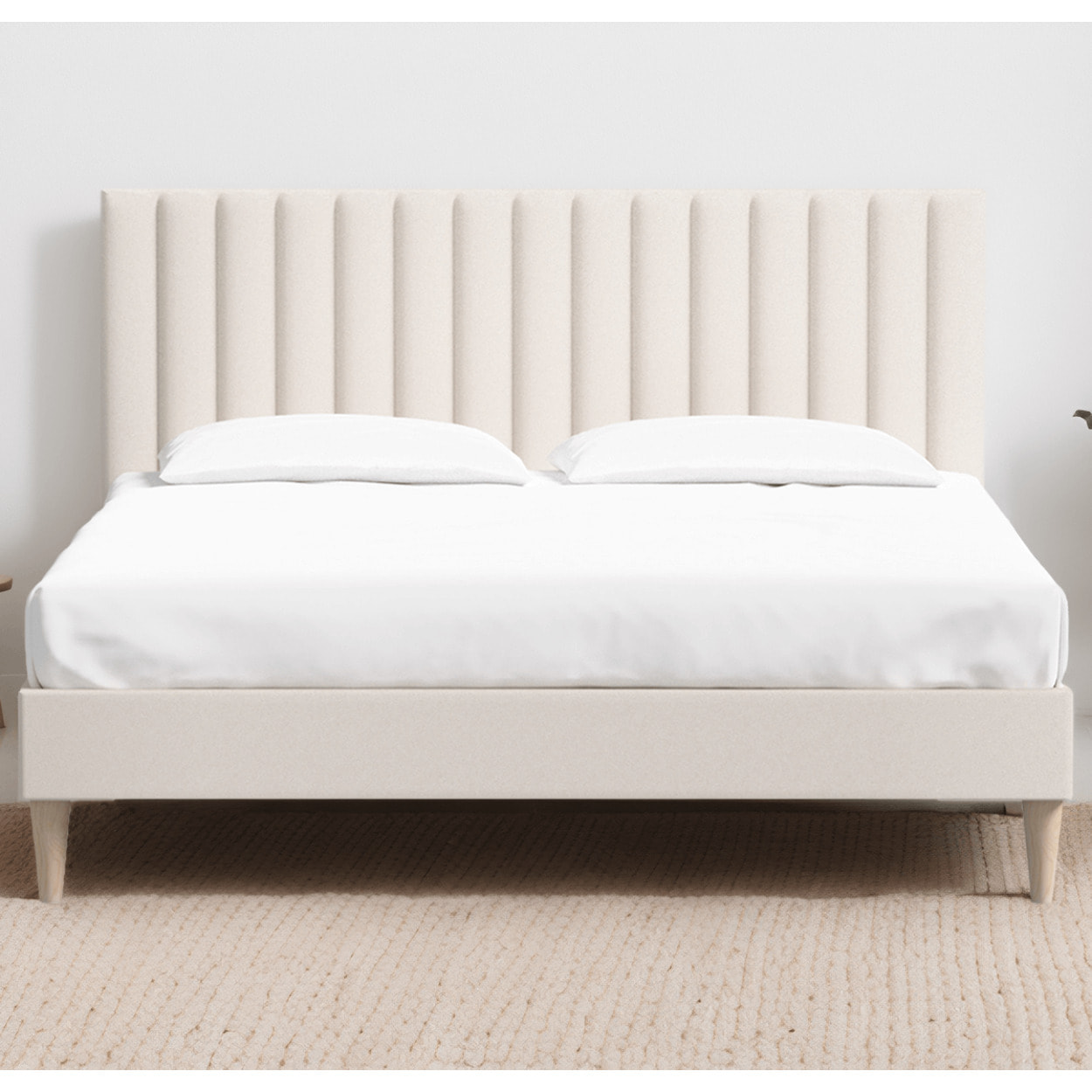Pack lit en velours + Matelas ressorts et Mousse HR - ELIOT & HYGIOSPRING