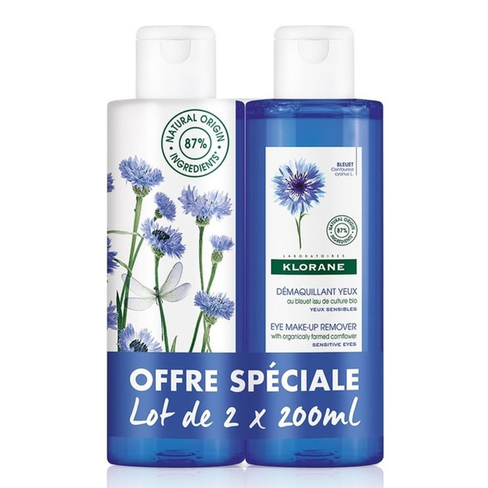Bleuet Bio  - Eau Micellaire Démaquillante - 2x200 ml