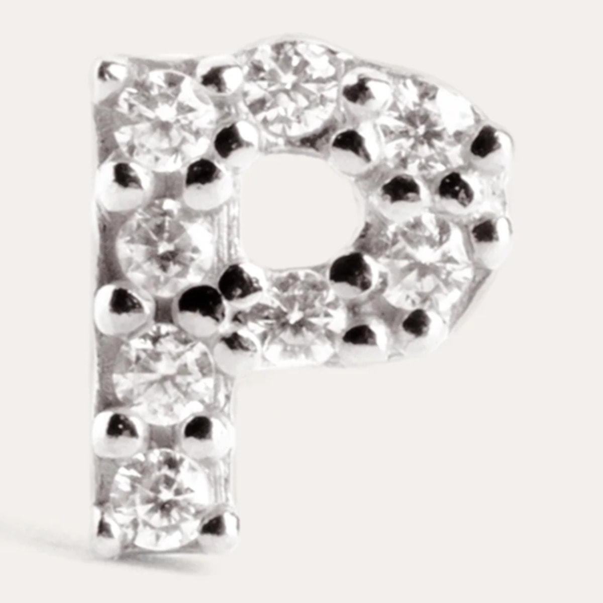 Pendiente Suelto Letter Sparks Plata