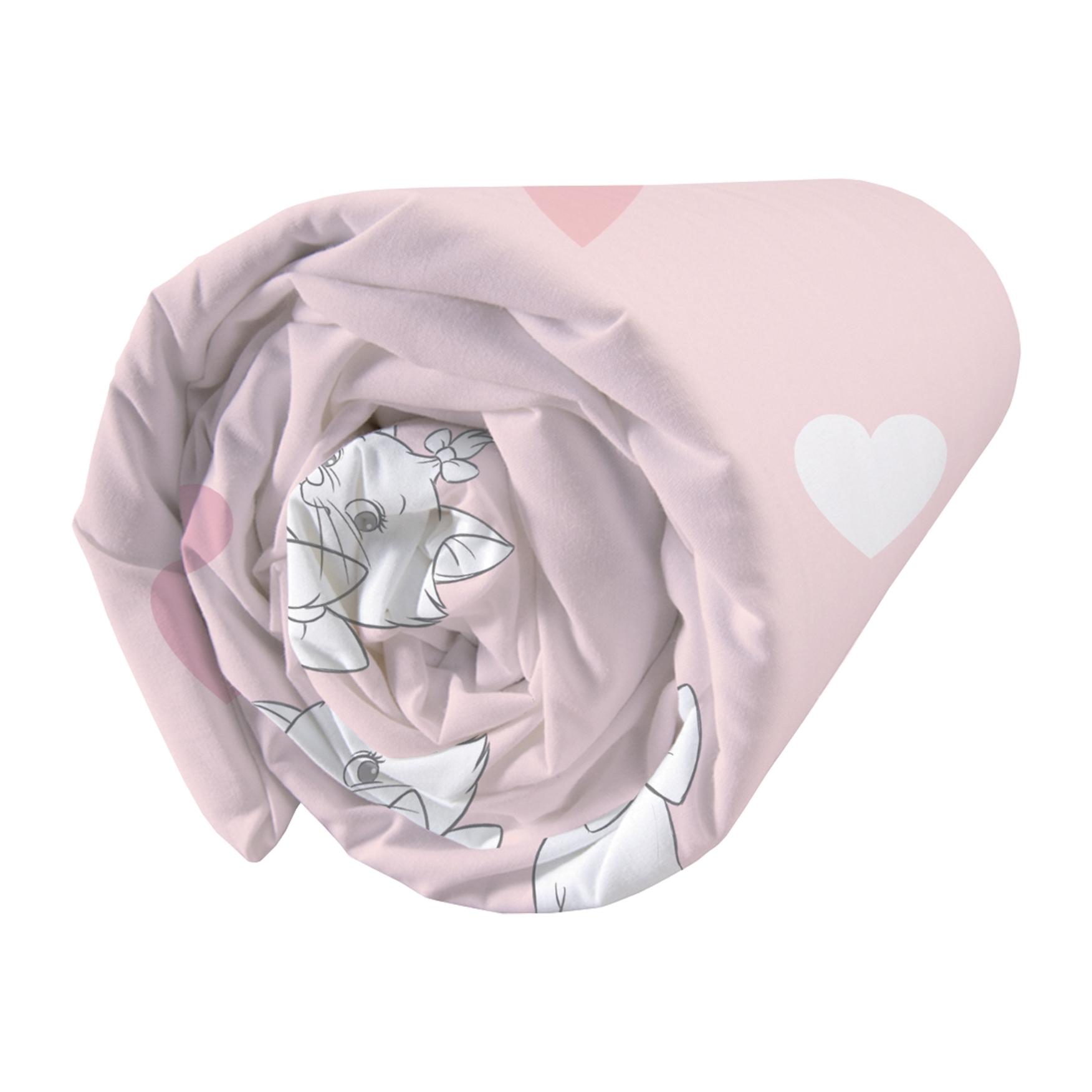 Drap-housse imprimé 100% coton, DISNEY HOME LES ARISTOCHATS LOVE