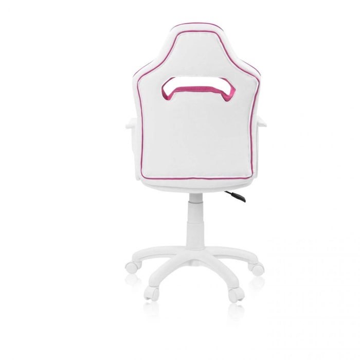 Silla gaming DRW Iris - Blanco - Rosa DRW