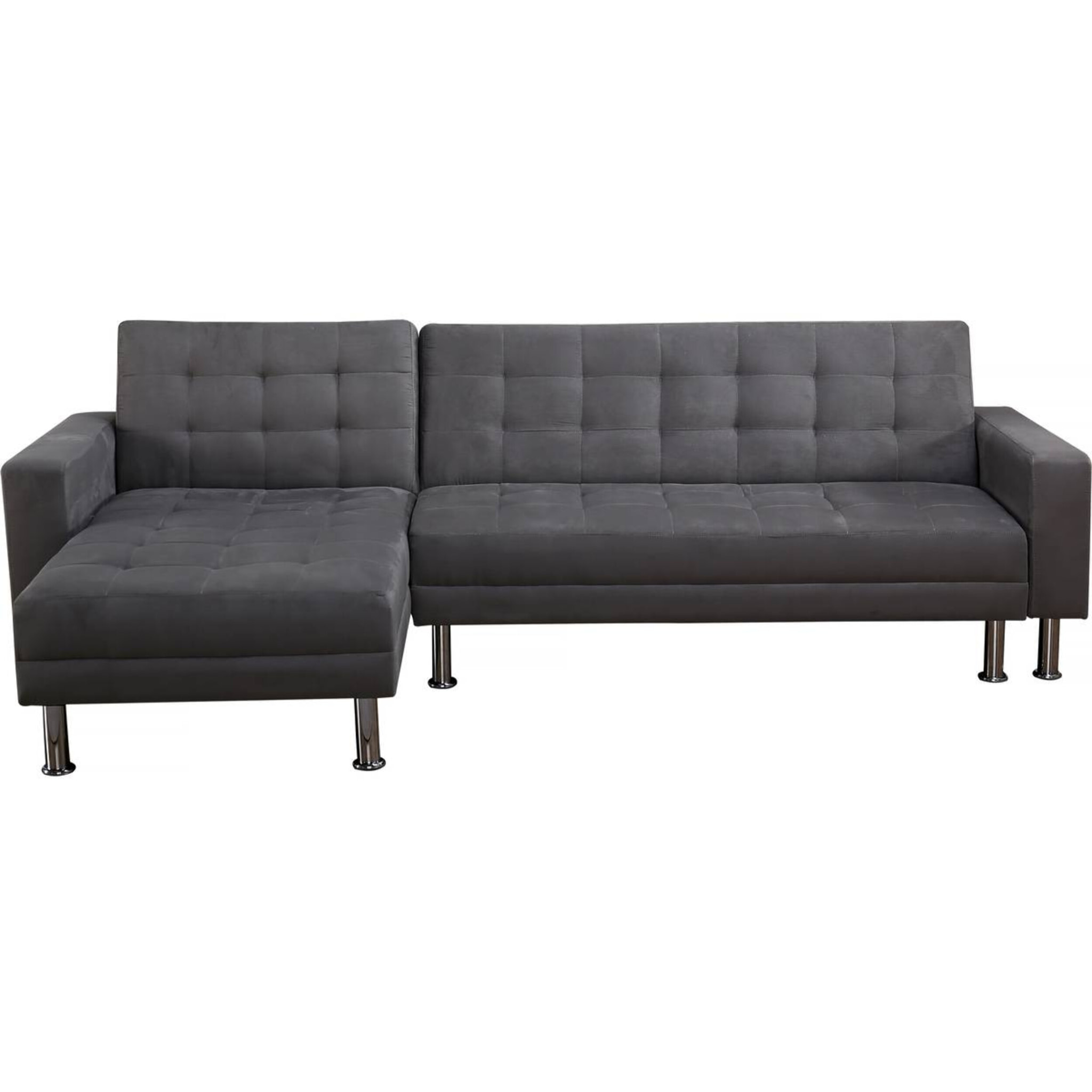 Canapé d'angle convertible et réversible "Theo"- 4 places - Gris