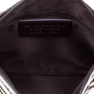 Marcon Borsa a mano Donna.Pelle autentica Cavallino Zebra Camoscio Lavato a Pietra