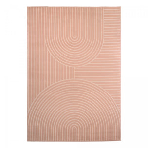 Tapis salon et chambre tissé motif arc-en-ciel COTU