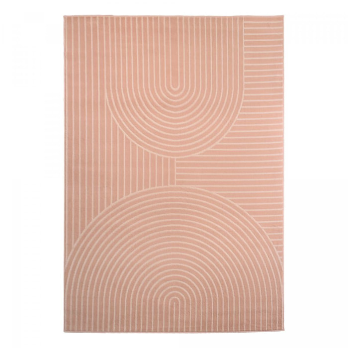 Tapis salon et chambre tissé motif arc-en-ciel COTU