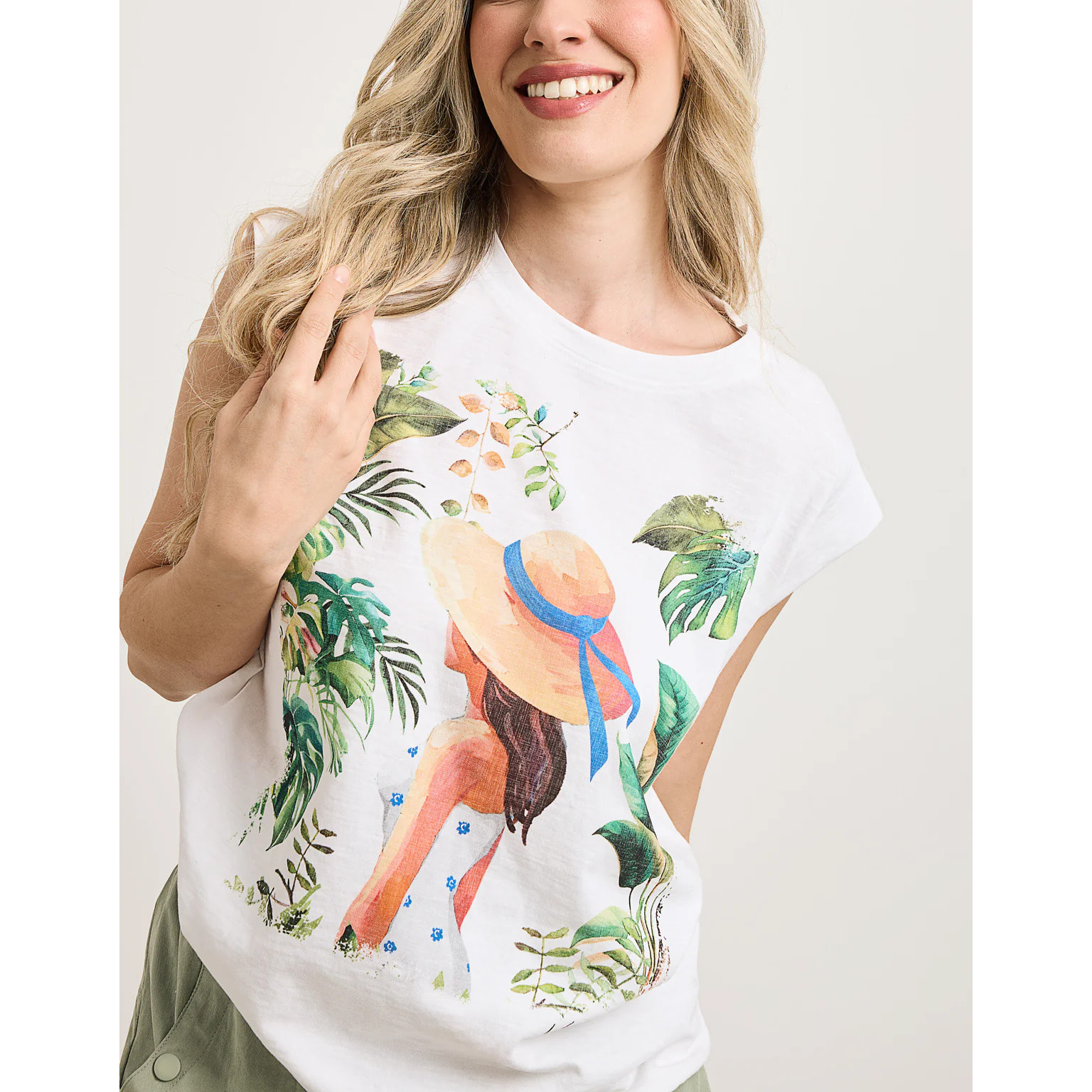 Camiseta Manga Corta Off White - Lulina