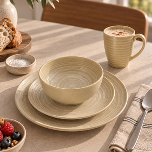 Lot de 6 mugs 40cl en grès jaune TURBOLINO