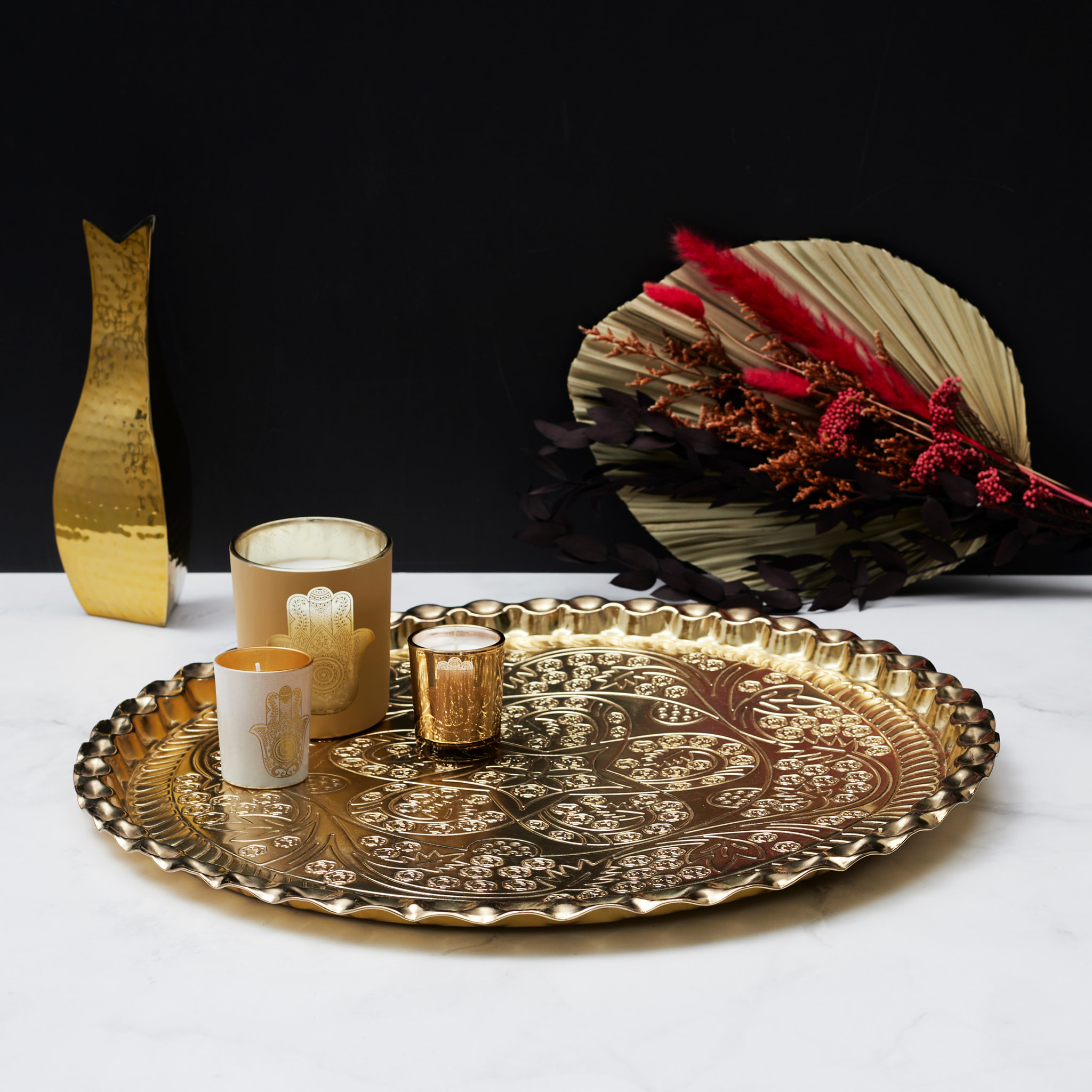 Plateau Metal Dore D47.5cm A1/m6