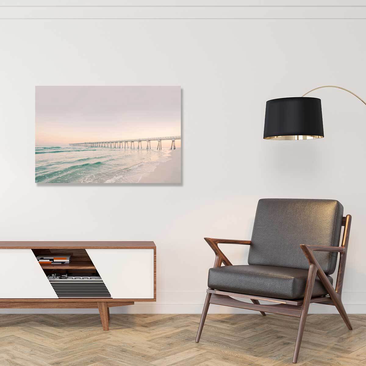 Tableau mer promenade sur l'eau  Tableau alu Dibond