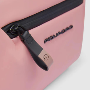 Piquadro Beauty case in tessuto gommato resistente all'acqua a due scomparti