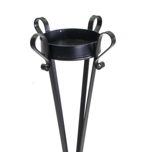 Posacenere a stelo in metallo nero cm34x34h116 da esterno