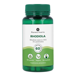 PLANETA HUERTO | Rhodiola 60 Cápsulas - Suplemento Adaptógeno para Mejorar la Resistencia al Estrés y el Rendimiento Físico y Mental