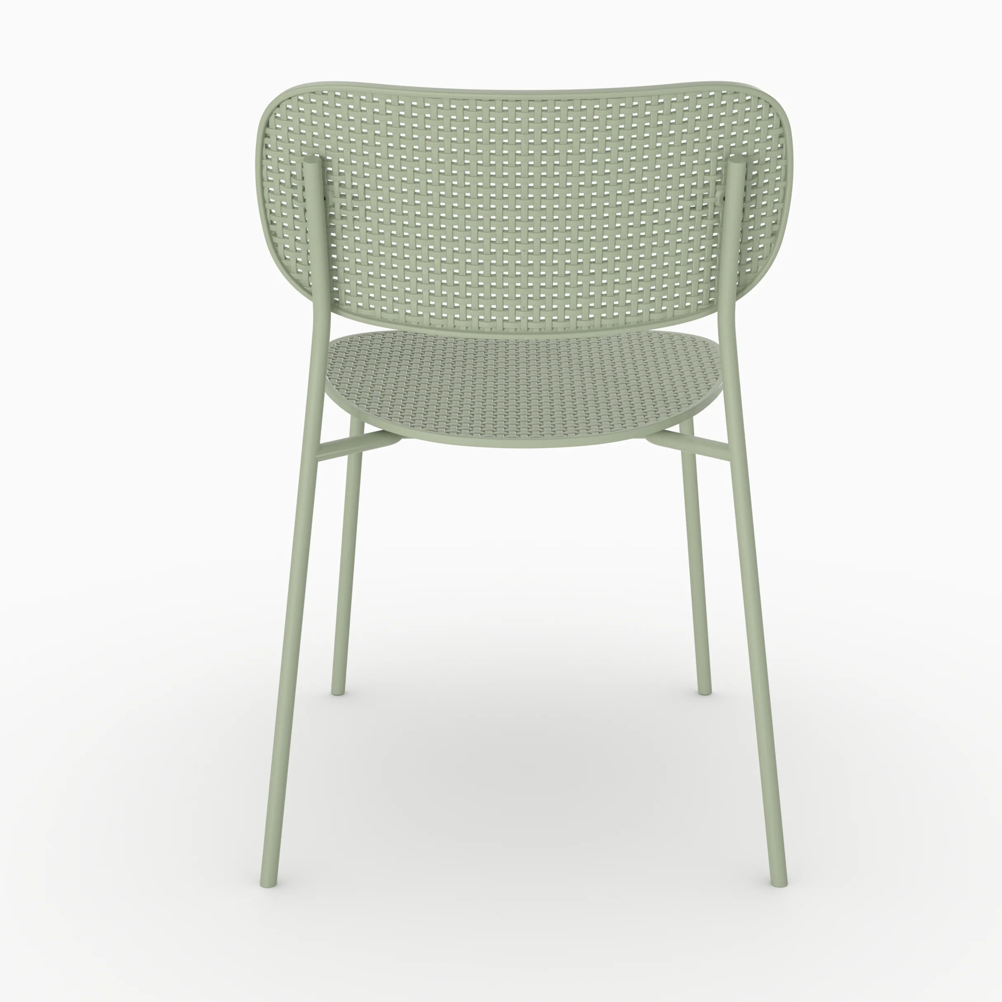Lot de 2 chaises de jardin empilables Géa en plastique vert pastel - Géa