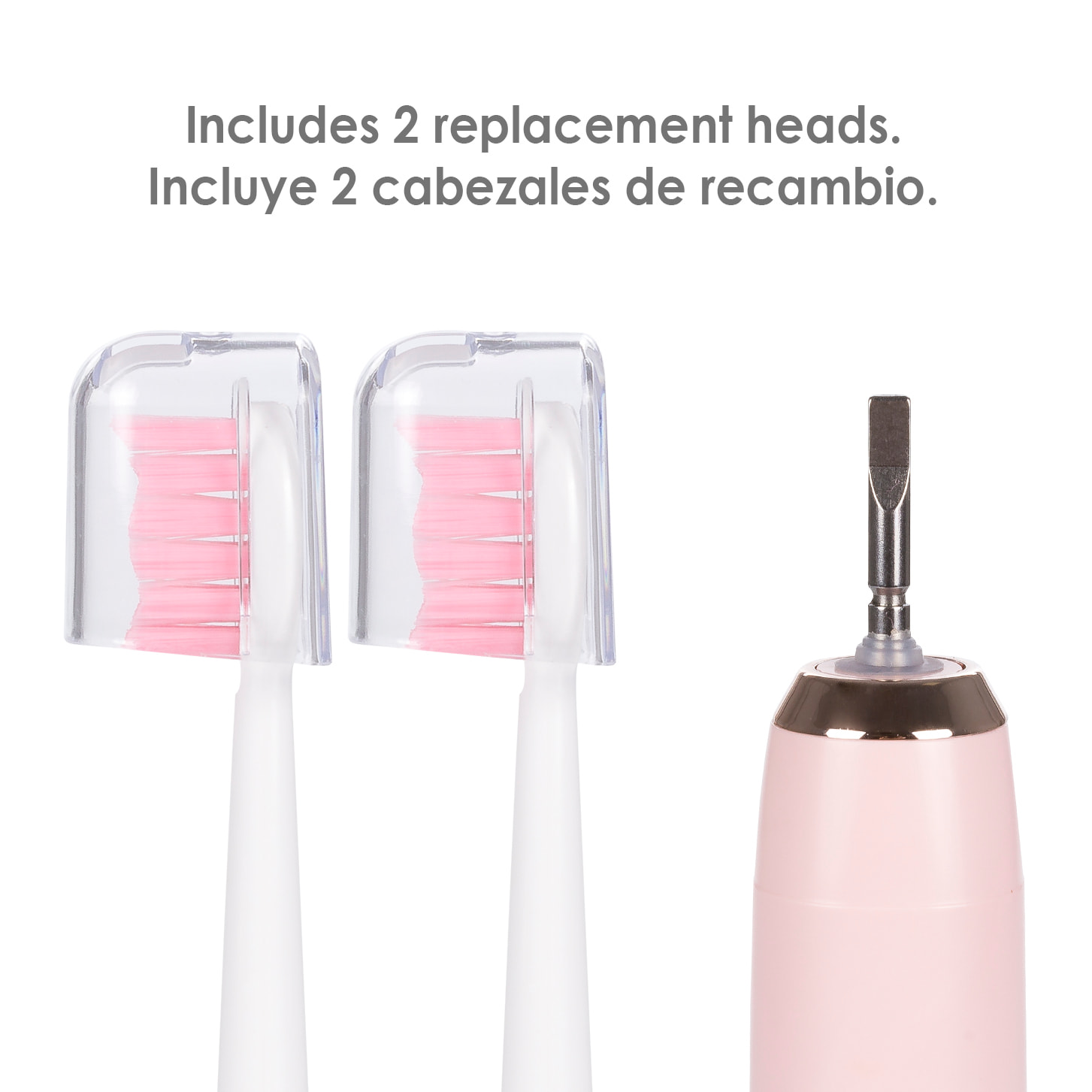 Cepillo dental eléctrico sónico ET01. Modos limpiar, pulir y blanquear. Incluye 2 cabezales.