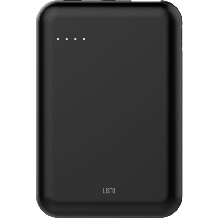 Batterie externe LISTO 5000 mAh USB C noir