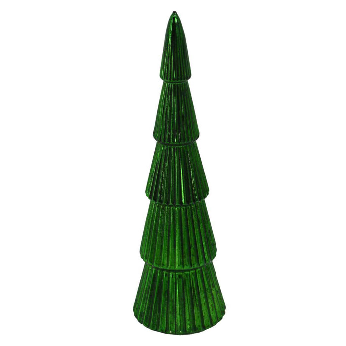 Albero in vetro led verde cm ø12h36