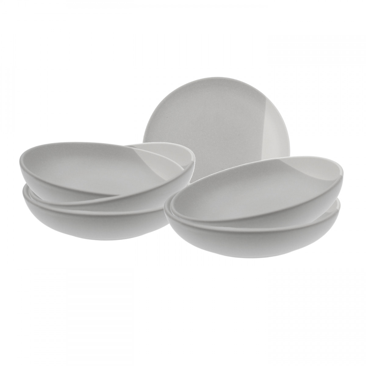 Lot de 6 assiettes creuses, TERRE DE SIENNE
