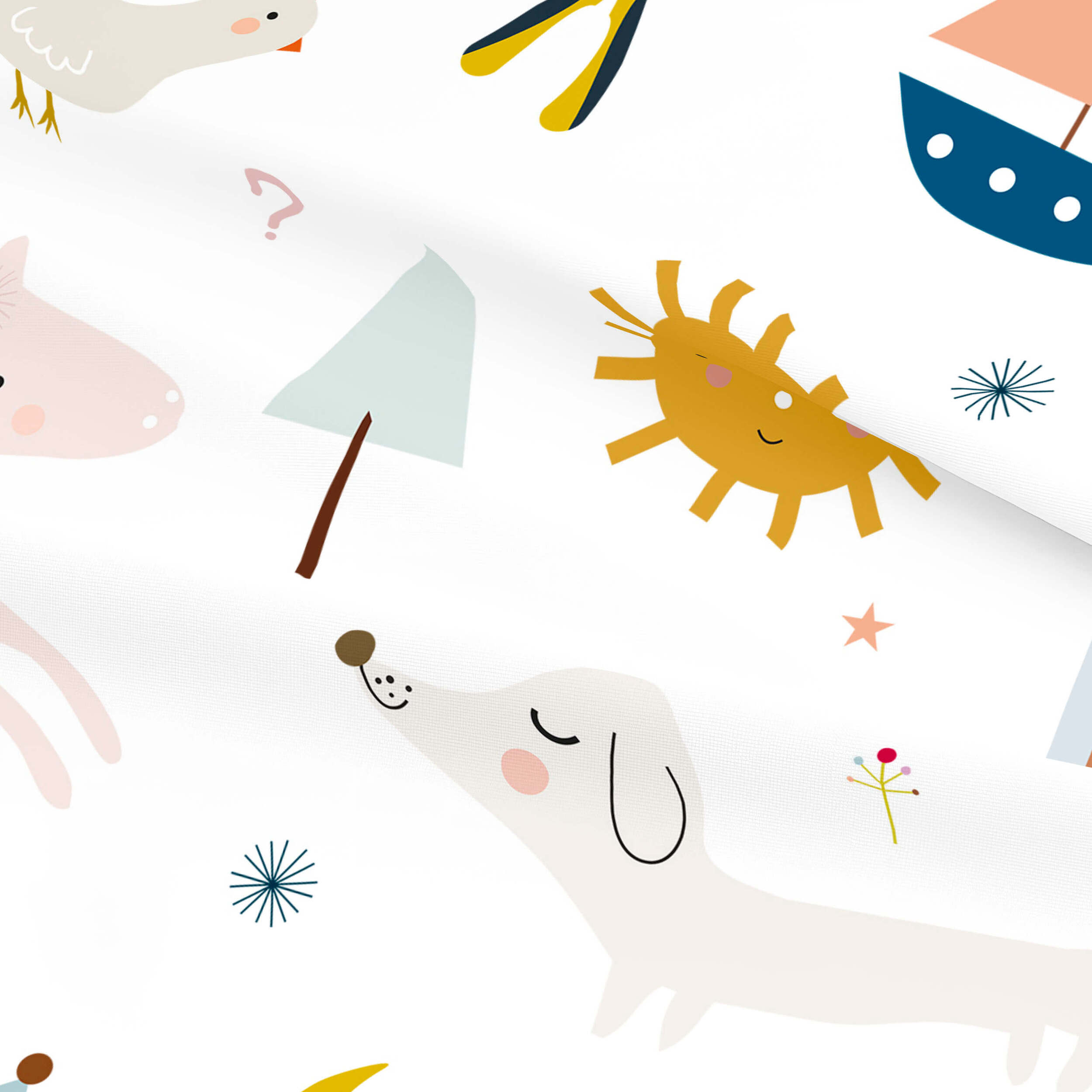 Juego de Sábanas Estampadas - Infantil - Incluye 1 Funda de Almohada - 100% Algodón - Veo Veo Reverso