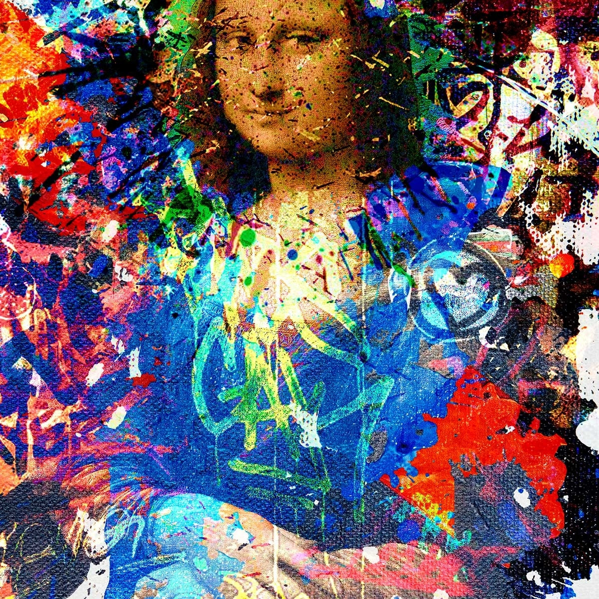 Tableau graffiti Affiche illustration joconde Toile imprimée