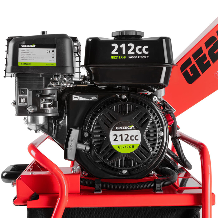 Biotrituradora con motor gasolina - Greencut GE212X-B