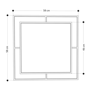 Espejo decorativo cuadrado claro