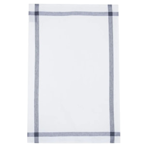 Lot de 2 torchons "Tradition" en coton bleu 45x70cm