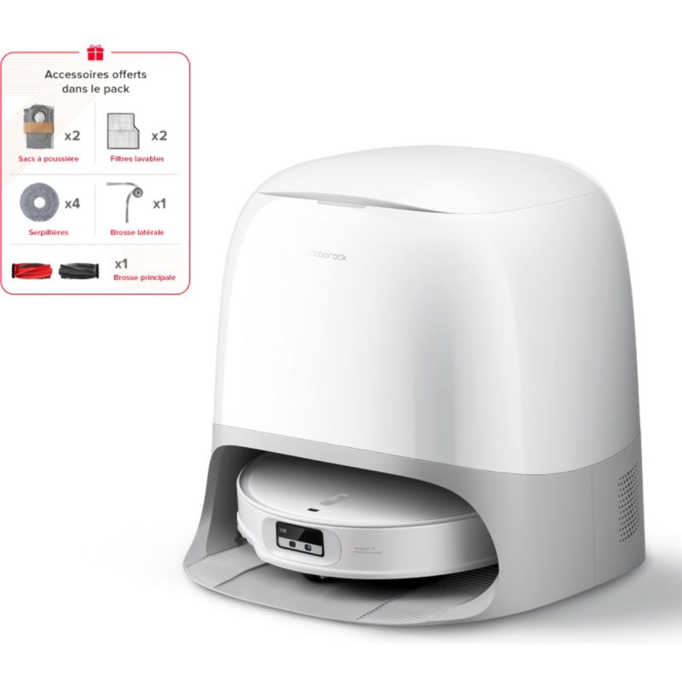 Robot Aspirateur Laveur ROBOROCK Qrevo Curv 2 ProX Blanc