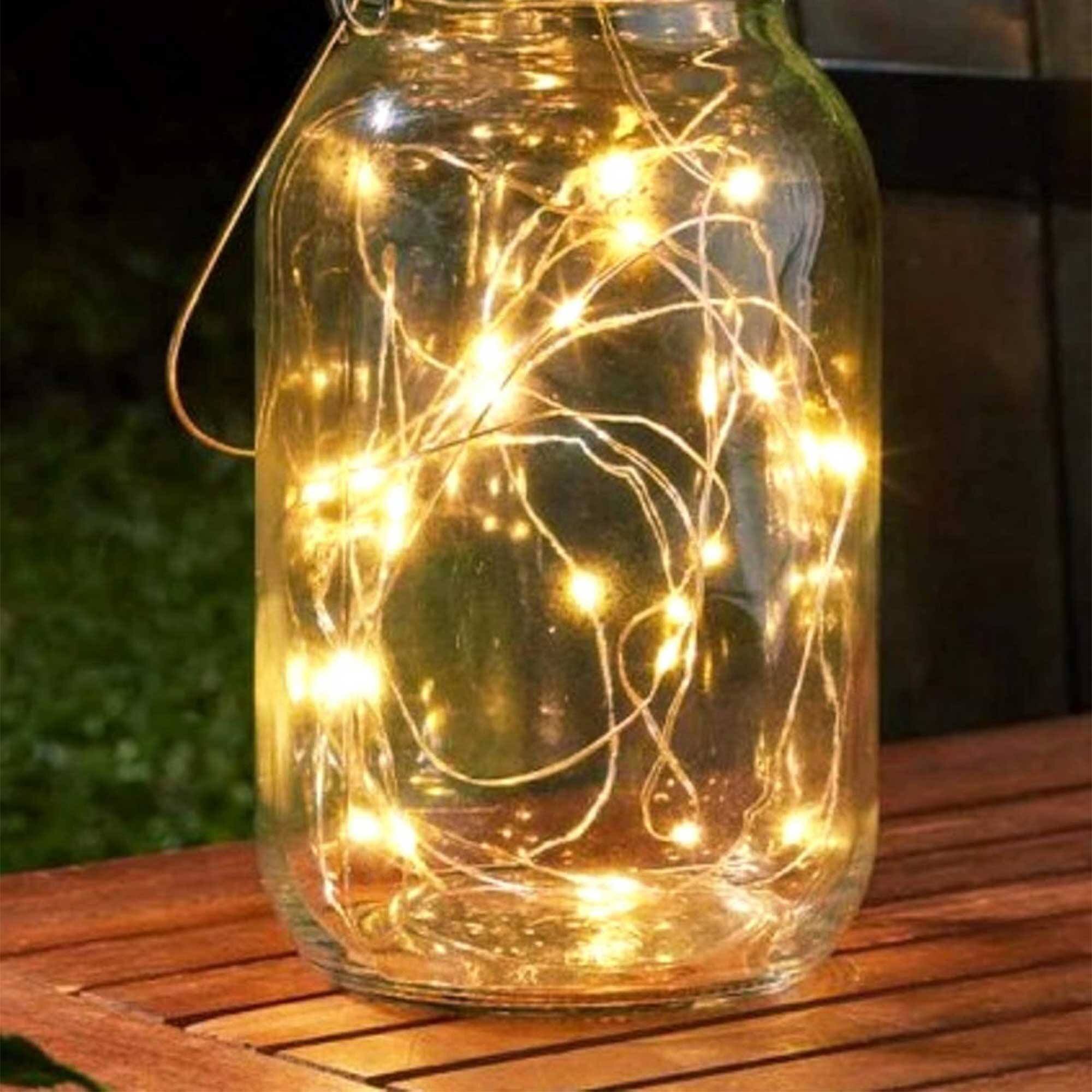 Guirnalda con 80 Luces LED Blanco con cable transparente