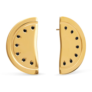 Pendientes Sandía Acero Baño Oro