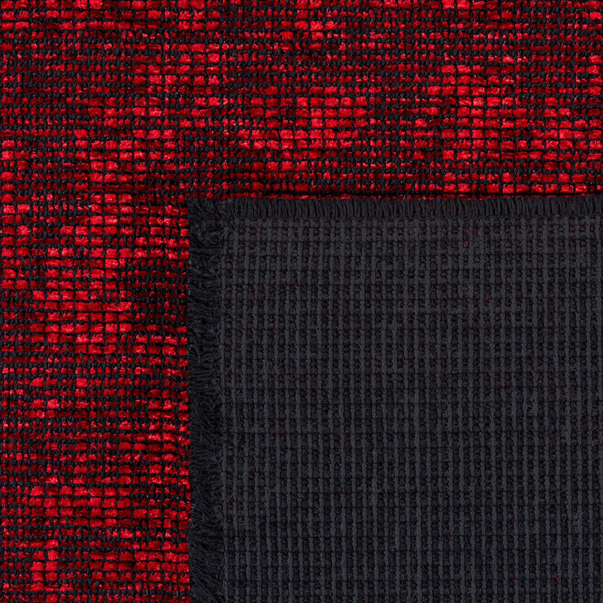 MIRA - Tapis de salon rouge au design abstrait