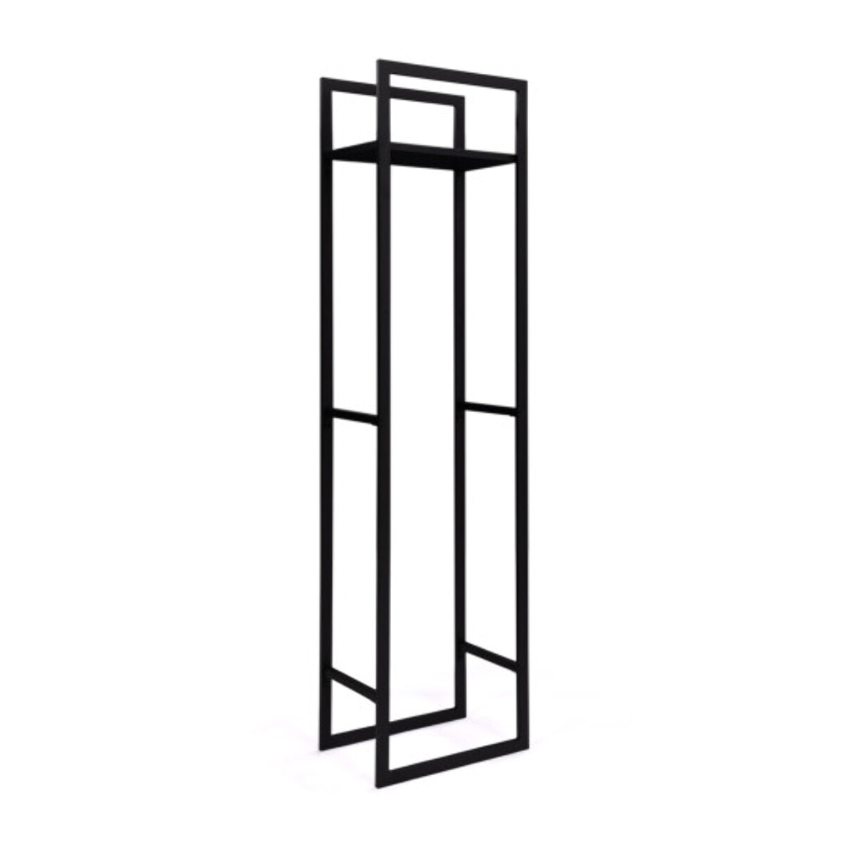 Range bûches vertical avec étagères 170cm