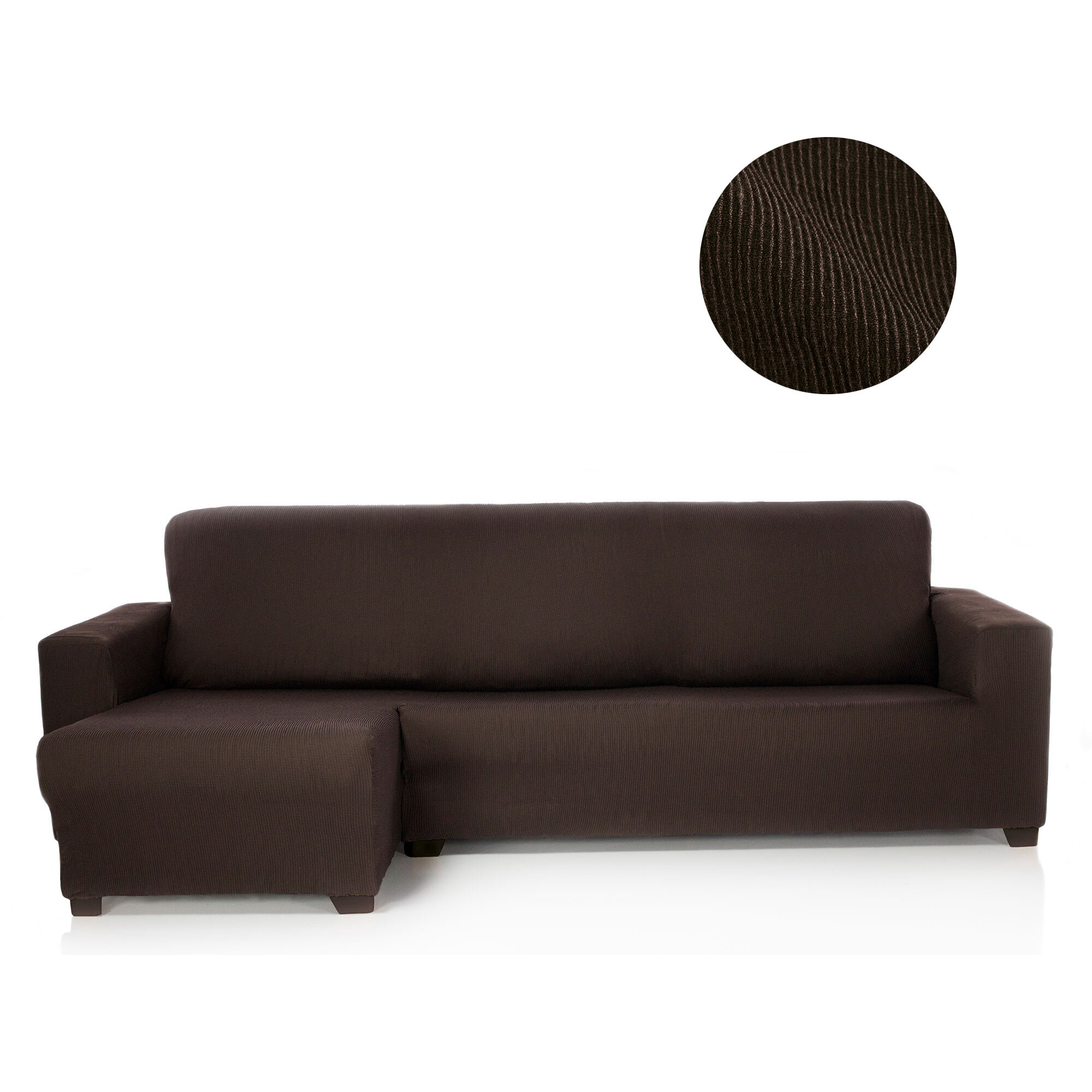 Funda ELÁSTICA para Chaise Longue izquierdo ( visto de frente) brazo corto ELÁSTICA modelo MARCELA