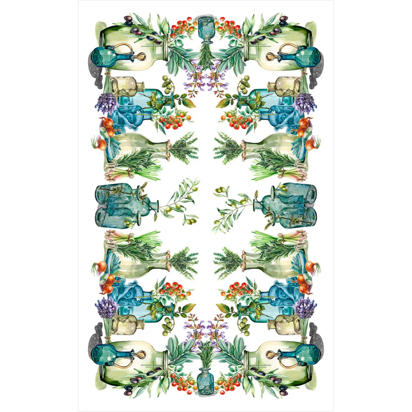 Tovaglia floreale lavabile 100% cotone HERBS