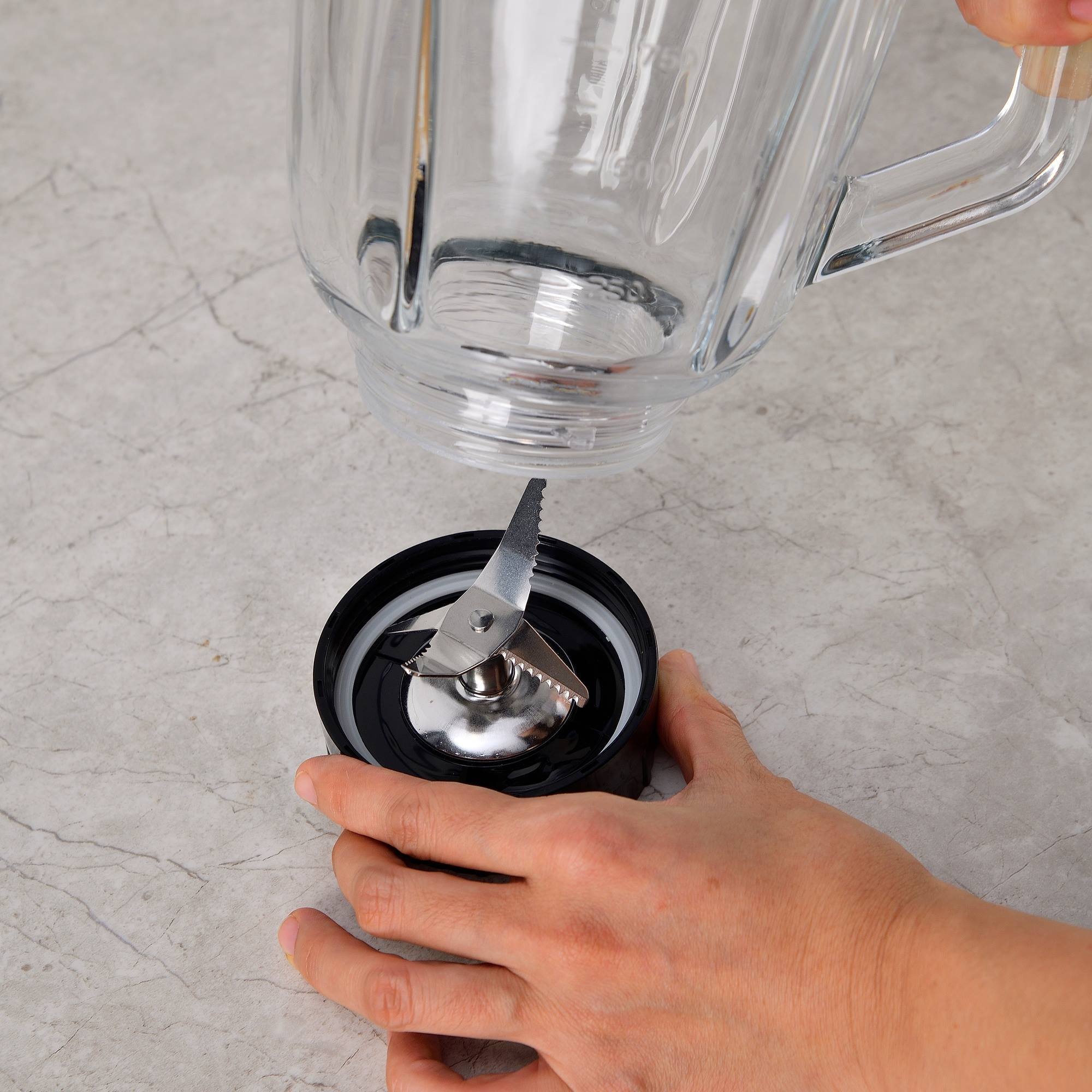 Bergner Xtra Batidora de vaso 1000W de 1,5L con 2 velocidades + Turbo