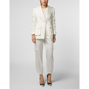 PHILIPP PLEIN Satin Cargo Fit Drawstring Trousers