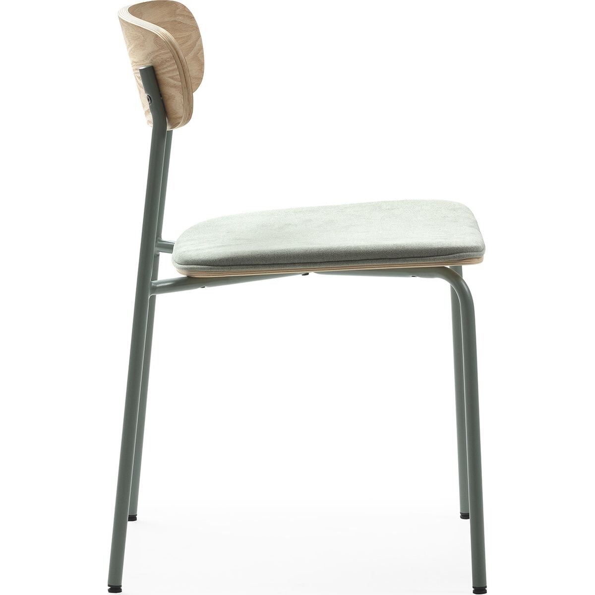 Lot de 2 chaises en tissu et effet bois - SVALA