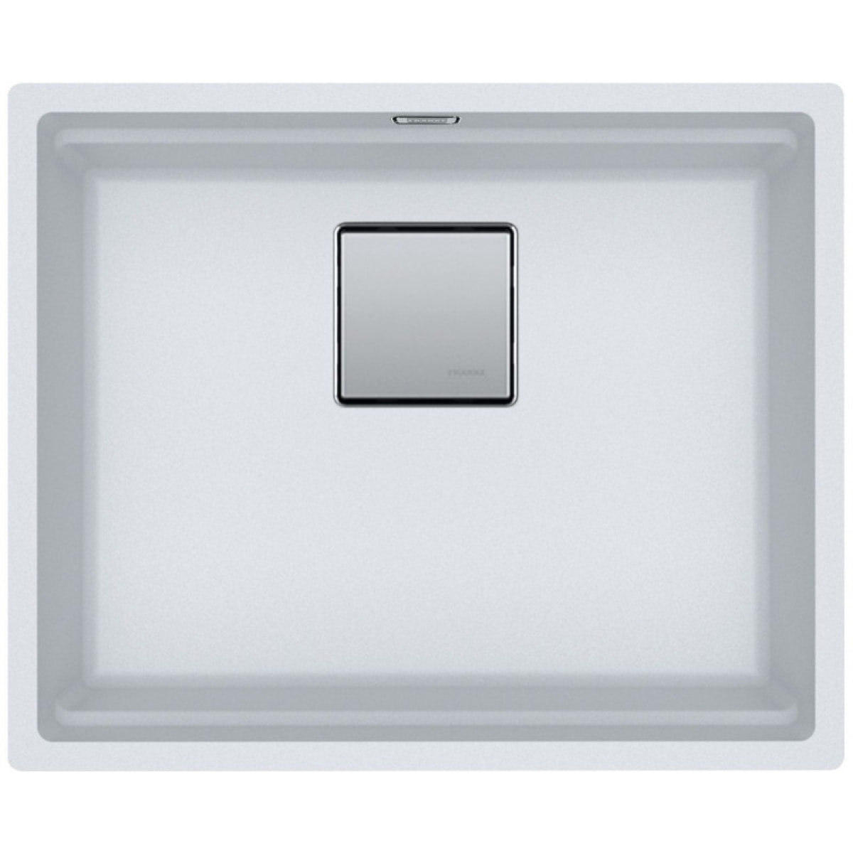 Kubus 2 KNG 110-52 Fragranit+ Évier de cuisine sous-plan Blanc glace