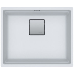 Kubus 2 KNG 110-52 Fragranit+ Évier de cuisine sous-plan Blanc glace