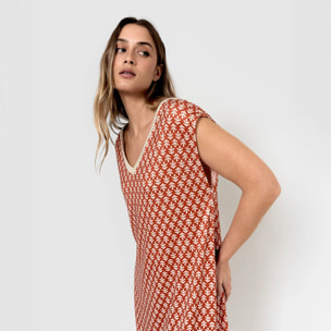 Vestido corto soft raga teja