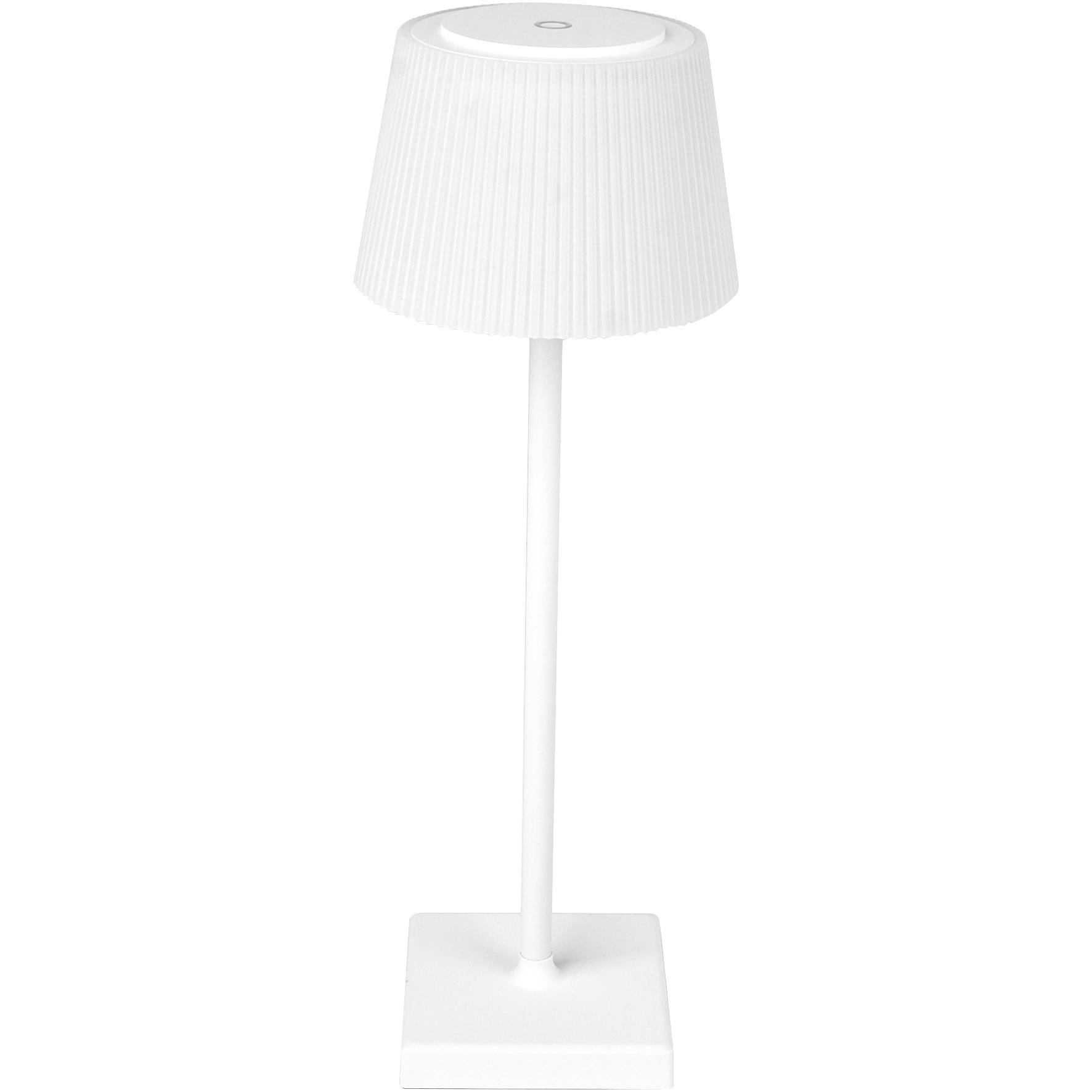 OMEGA Lampada da Tavolo 4W Ricaricabile con Cavo USB Bianca