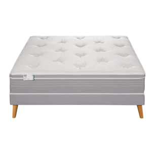 Ensemble LE VISIONNAIRE, matelas H27 ressorts ensachés, ferme, sommier