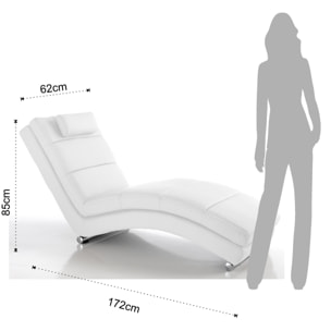 TOMASUCCI chaise longue SOFIA WHITE Bianco