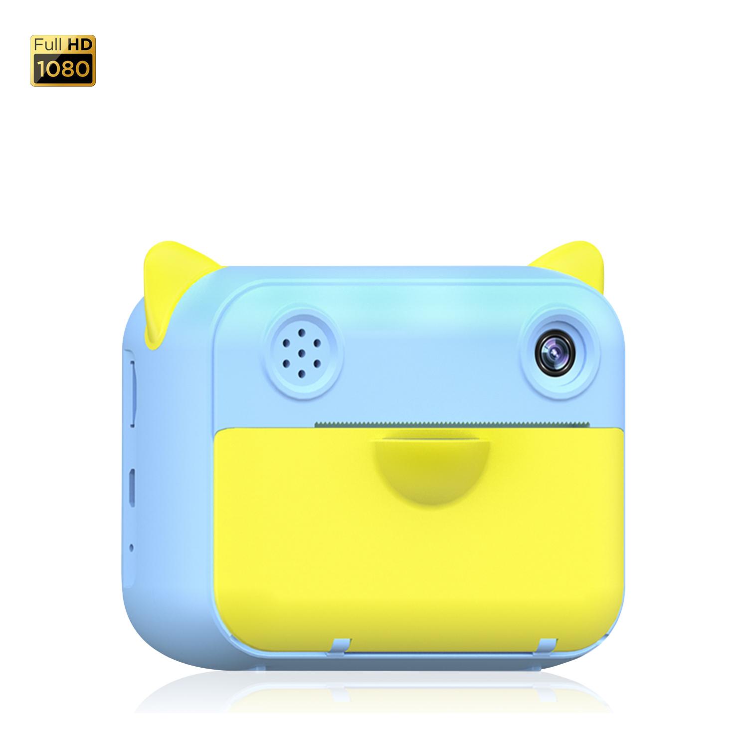 Fotocamera digitale da 12 megapixel per foto e video FullHD per bambini. Stampa istantanea delle tue foto preferite. Doppia fotocamera, per i selfie.