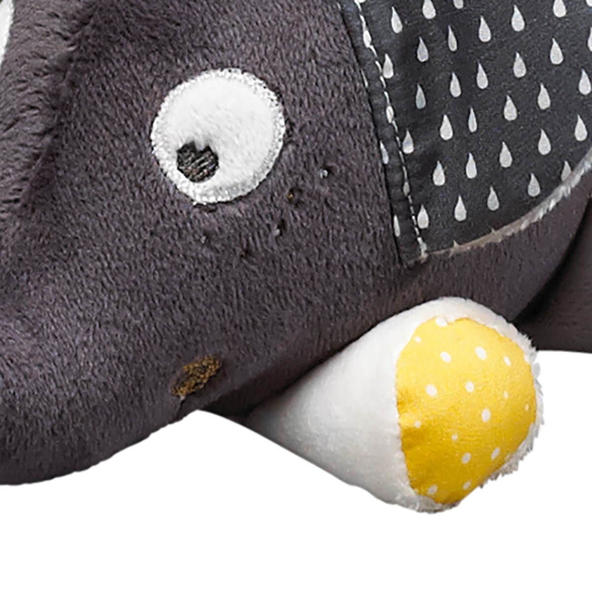 Peluche Mini Musical Eléphant en velours gris